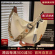 CALWAN KEODH官網(wǎng)包包女包新款春夏休閑斜挎餃子包帆布包單肩通勤包出行運(yùn)動包 【白拼棕】小眾高顏值簡約大容量枕頭包實(shí)用女生閨蜜