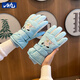 目丸滑雪手套女冬季可愛卡通保暖觸屏戶外騎行防風(fēng)寒防水加絨加厚手套 2#藍(lán)色小白狗