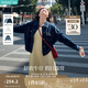 茵曼（INMAN）章若楠同款復(fù)古休閑女裝短款牛仔外套2025年秋季新款長袖上衣 深牛仔藍(lán)-18518171【好評返現(xiàn)】 M