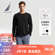 諾帝卡（NAUTICA）【商場同款】春夏新款純棉柔軟親膚經(jīng)經(jīng)典長袖T恤男TO4301-N 0TB黑色 M