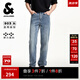 杰克·瓊斯（JACK&JONES）男裝夏季牛仔褲時(shí)尚百搭潮流直筒水洗貓須設(shè)計(jì)彈力面料225232099 E39中藍(lán)牛仔 常規(guī) 32 175 W32/L32