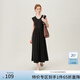 范思藍(lán)恩無袖黑色T恤連衣裙女2024夏季新款背心小黑裙針織12444 黑色 M