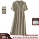 絲柏舍波點(diǎn)連衣裙2025夏裝新款女裝時(shí)尚簡(jiǎn)約中長(cháng)款短袖襯衫裙