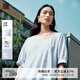 播韓系懸垂感連衣裙女商場(chǎng)同款氣質(zhì)優(yōu)雅中長款A(yù)字裙BDR2LD0644 B10月藍(lán) L