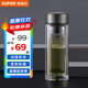 蘇泊爾（SUPOR） 雙層耐熱玻璃杯C 雙層隔熱高硼硅杯子 380ml流光銀 KCG38AZ10