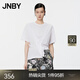 JNBY/江南布衣春夏T恤女褶皺造型感寬松簡(jiǎn)約休閑圓領(lǐng)短袖5O6114460 100/本白 L
