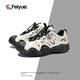 飛躍（FEIYUE）丑萌溯溪鞋女沙灘鞋2025夏季涉水鞋休閑鞋戶外清涼厚底防滑涼鞋子 黑色 38