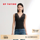 EP雅瑩女裝 蕾絲拼接帶胸墊一體內(nèi)搭打底背心 商場(chǎng)同款A(yù)502B 黑色 S