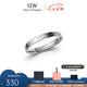 丹尼爾惠靈頓（DanielWellington）dw戒指男女 經(jīng)典素圈情侶對戒 表白七夕情人節(jié)禮物送女友送男友 60號DW00400033 銀色