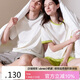 ubras水果系列套頭短袖短褲家居服套裝情侶男士睡衣男款-奶糖白 L