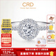CRD克徠帝【現(xiàn)貨閃發(fā)】圓滿鉆戒鉆石戒指群鑲閃耀克拉求婚結(jié)婚鉆戒 【臻選】共約52分 主石30分D-E色SI