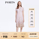 PORTS寶姿女裝夏季甜美通勤海鹽粉網(wǎng)紗刺繡連衣裙LM8D235MLP031 鹽粉色混色 M (6)