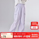 笛莎童裝女童長褲2025夏季中大童寬松輕薄工裝褲 淺紫 160