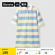 蕉內(nèi)（Bananain）5系女士POLO連衣裙純棉速干透氣可運(yùn)動(dòng)裙子女寬松顯瘦夏季新款 氤藍(lán)條紋 L