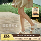 KISSCAT接吻貓【錢幣】厚底沙灘涼拖25夏新增高魔術(shù)貼運動涼鞋女 白色 -羊皮 36