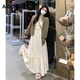 AIGOUGRT早秋連衣裙女2025年新款衣服高腰顯瘦吊帶裙子毛衣外套兩件套裝 毛衣外套+連衣裙 L 建議100-120斤