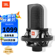 JBL 音樂唱將KMC900電容麥克風(fēng)大振膜K歌電腦手機(jī)錄音唱歌主播直播話筒 銀色