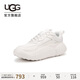 UGG春季新款舒適系帶厚底時(shí)尚老爹鞋 1166010WHT|白色37