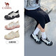 駱駝（CAMEL）丑萌登山鞋女時(shí)尚撞色戶外休閑鞋 L24S076620 米/銀/黑 37