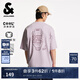 杰克·瓊斯（JACK&JONES）男裝25年涼感短袖T恤男士夏季潮流寬松oversized復(fù)古印花休閑半袖 C19淺粉色 寬松版，卡碼拍小 M