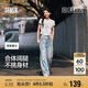 森馬（Semir）森柔牛仔丨牛仔褲女潮流顯瘦褲子25春秋季寬松闊腿褲109925124001