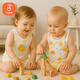 貝瑞加（Babyprints）兒童背心2件幼兒園男女寶寶午睡內(nèi)衣夏季純棉打底上衣 黃100