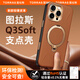 圖拉斯（TORRAS）Q3Soft支點殼【新款輕奢皮革|相機按鍵全包】適用蘋果16promax手機殼iphone16promax磁吸支架殼 棕