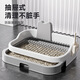 抽屜式狗廁所狗狗專(zhuān)用大小型犬定點(diǎn)排便神器小狗防踩屎盆寵物砂盆 51CM雙層擋板大抽屜【灰白】+送 升級+1.6CM間距金屬網(wǎng)【全犬通用
