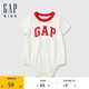 GAP嬰童2025春季新款logo棉質(zhì)柔軟連體衣兒童裝包屁衣爬服687144