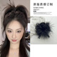 唐芙妮氣質(zhì)高馬尾蝴蝶結(jié)羽毛抓夾女2025新款高級(jí)感復(fù)古發(fā)量多丸子頭發(fā)夾 黑色網(wǎng)紗蝴蝶結(jié)