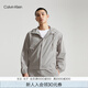 Calvin Klein【速干】運動春夏男士字母跑步訓(xùn)練按扣連帽運動外套4MS4O521 020-淺卡其 S