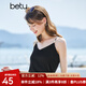 betu百圖女裝吊帶衫打底背心內(nèi)搭背心外穿V領(lǐng)無袖吊帶背心女2204T82 黑色 L