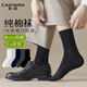 彩躍襪子男100%純棉無(wú)骨縫合中筒襪10A抗菌吸汗防臭透氣商務(wù)休閑棉襪