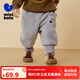 迷你巴拉minibala迷你巴拉巴拉男童女童運(yùn)動(dòng)褲23冬季加絨保暖兒童休閑褲