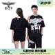 BOY LONDON【朋克涂鴉】情侶款老鷹朋克涂鴉寬松潮流T恤N01902 黑色 M