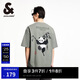 杰克·瓊斯（JACK&JONES） 百搭潮流胸前肌理感膠印背后熊貓圖案T恤短袖上衣男裝225201093