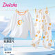 笛莎（DEESHA）童裝兒童家居服中大童女孩睡衣兒童空調(diào)服 甜橙兔白花 160