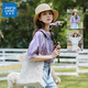 真維斯女款2025夏季新款清新甜美百搭舒適可愛ins女裝中袖襯衫LE 紫色8300 XL 170/96A