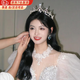 DCOIN生日皇冠女十八歲頭飾頭冠王冠發(fā)飾新娘禮服結(jié)婚高端公主配飾 銀色皇冠