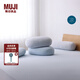 無印良品（MUJI）【涼柔系列】 柔軟靠墊 腰墊 腰靠 辦公室 靠枕 床上抱枕  涼感 藍色 55*40*20cm
