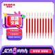 斑馬牌（ZEBRA）RJF5按動(dòng)筆芯0.5mm紅色中性筆替芯適用JJ15 JJ55 JJZ58 JJZ15W等系列簽字筆 10支