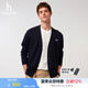 哈吉斯（HAZZYS）男女同款 春季外套PHIZ【情侶款】可內(nèi)搭可外穿針織開衫 藏青色NV XL （180/100A 50）