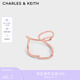 CHARLES&KEITH棱鏡不規(guī)則時(shí)尚個(gè)性戒指CK5-32120324 Rose Gold玫瑰金色 S