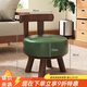 聚優(yōu)范小凳子家用加厚實(shí)木北歐換鞋凳萬向旋轉(zhuǎn)靠背小椅子客廳茶幾沙發(fā)凳 翡翠綠-自由旋轉(zhuǎn)【雙桿/帶靠背】 27cm