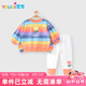 優(yōu)奇女童套裝春秋款女寶寶分體衣服褲子春秋季嬰兒衣服洋氣衛(wèi)衣打底褲