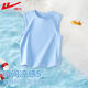 回力男童t恤2025年夏季新款兒童無(wú)袖上衣男孩純棉背心薄款中大童夏裝 藍/H純色 170