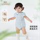英氏（YEEHOO）嬰兒衣服夏季透氣輕薄女童碎花連體衣新中式包屁衣