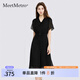 MeetMetro瑪依爾黑色雪紡連衣裙女2025夏季新款飄帶領(lǐng)輕熟風(fēng)裙子 黑色【現(xiàn)貨閃電發(fā)】 L