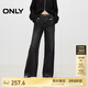 ONLY 2024冬季復古做舊中腰寬松老爹褲直筒牛仔褲女|124432003