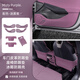 適用于小米SU7防踢墊后排座椅汽車靠背墊防護(hù)墊原廠內(nèi)飾用品配件 【迷霧紫】座椅+冰箱+車門防踢